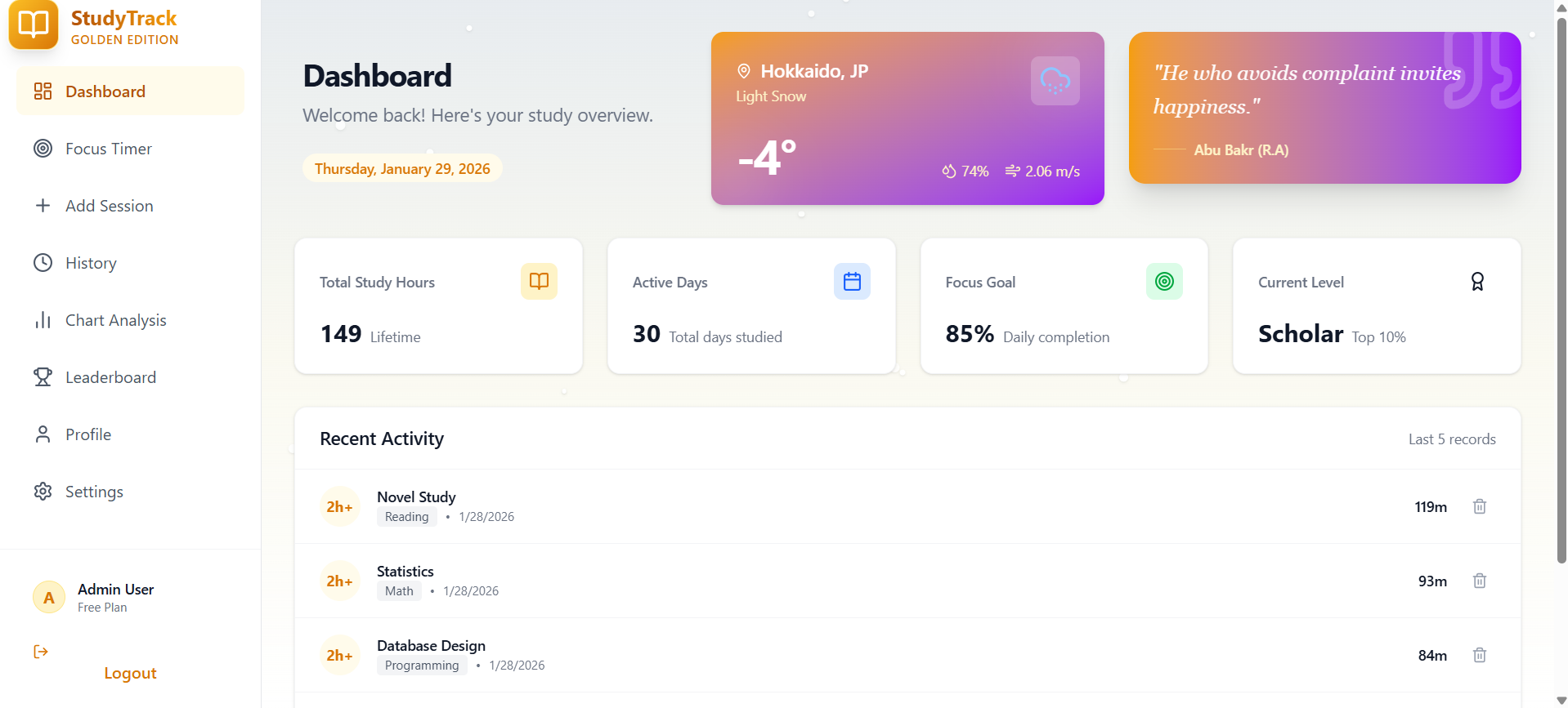 StudyTrack Pro